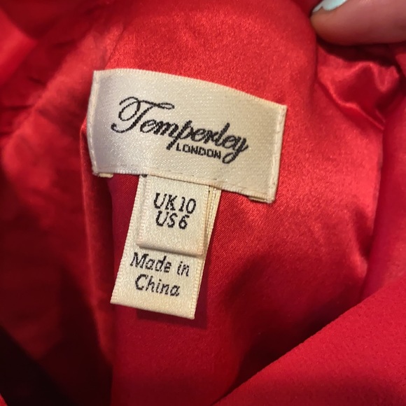 Temperley London Red Silk Dress - Picture 7 of 9